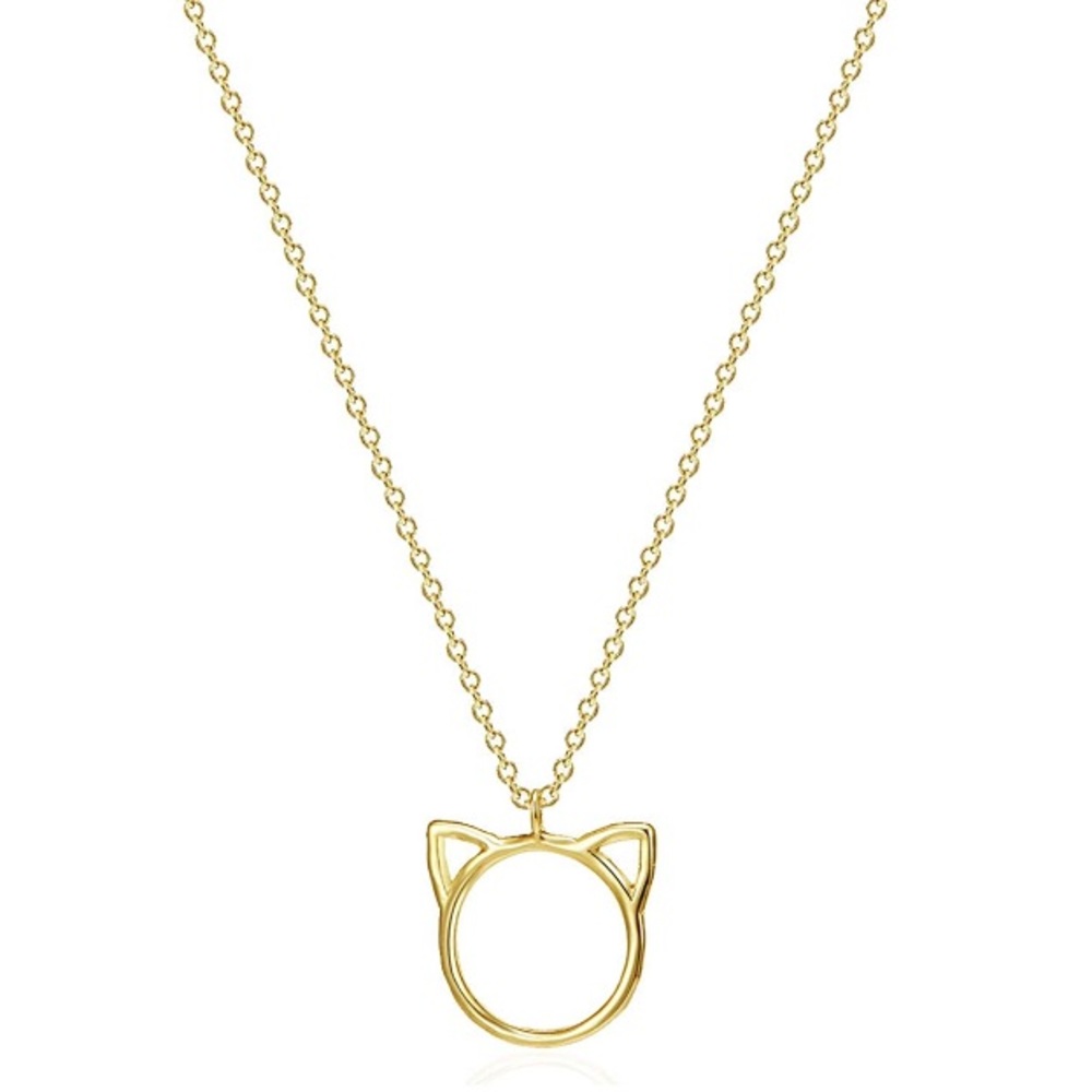 14k Gold Plated Cat Necklace